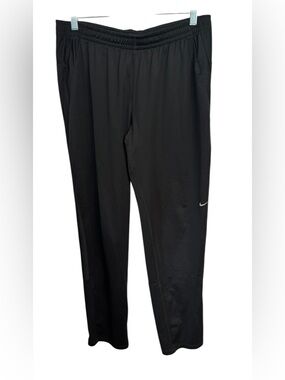 Nike Dri Fit Men's Stretch Woven Pants Black Back zippers Leg medium